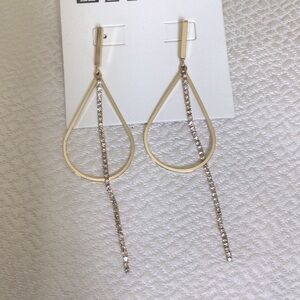 Gold and Silver Teardrop Earrings
